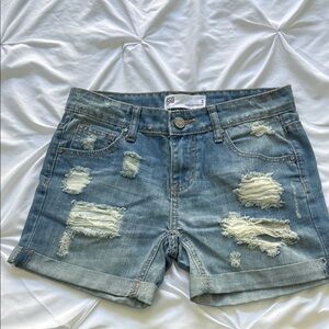 RSQ Soho Boyfriend Distressed Jean Shorts